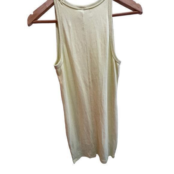 Old Navy Chartreuse Color Fitted Rib-Knit Tank Mini Dress Size Large - Picture 6 of 7